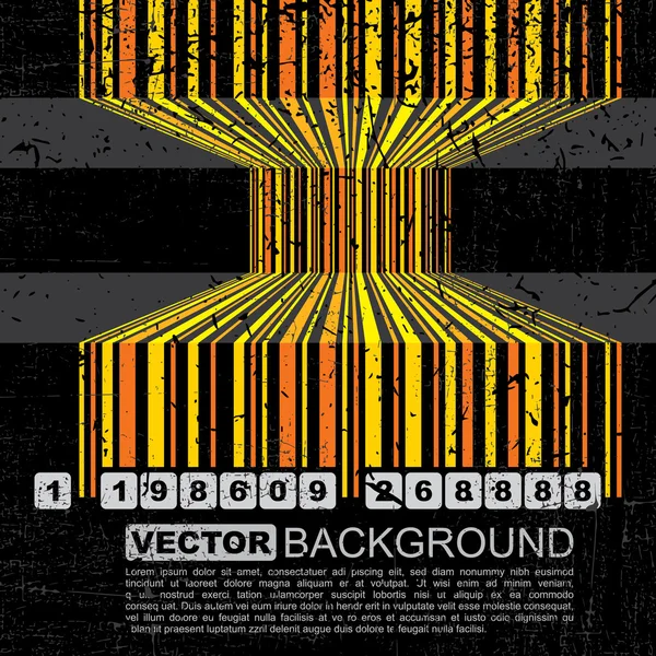 Grunge barcode φόντο - διάνυσμα — Διανυσματικό Αρχείο