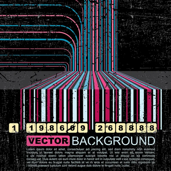 グランジ バーコードの背景 - ベクトル — ストックベクタ