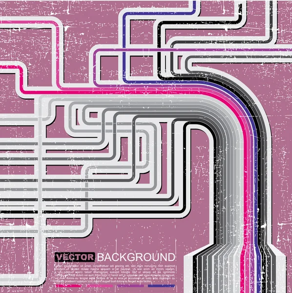 Pink Retro Grunge Hintergrund - Vektor — Stockvektor