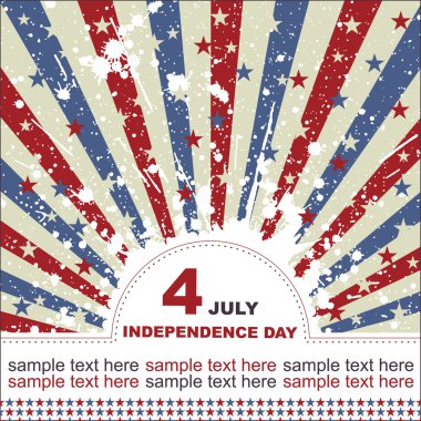 Bağımsızlık günü-4 Temmuz - retro grunge arka plan