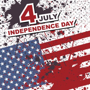 Independence Day- 4 of July - Retro grunge background clipart