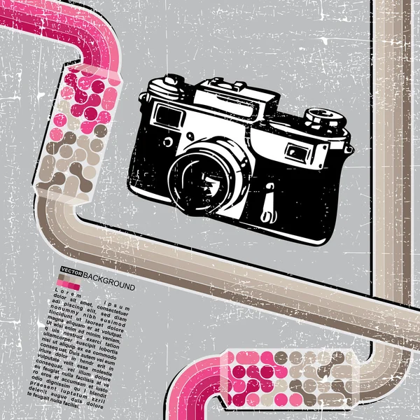 stock vector Retro camera