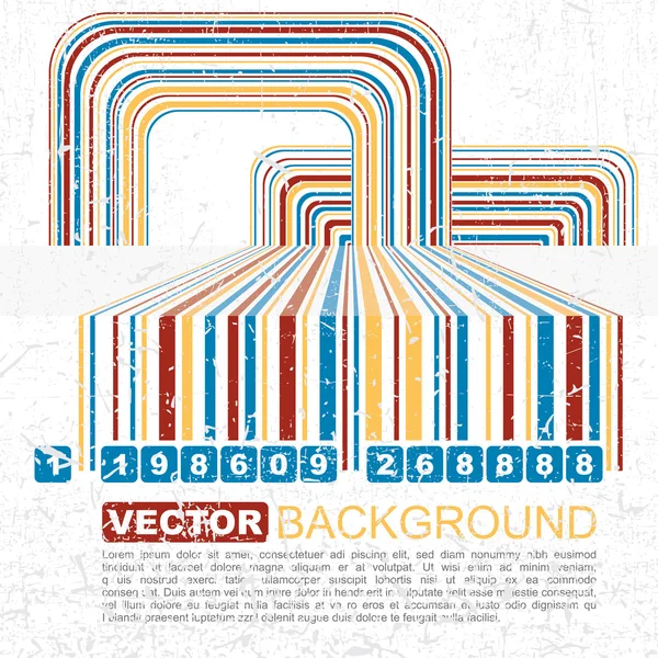 Grunge fondo de código de barras - vector — Vector de stock