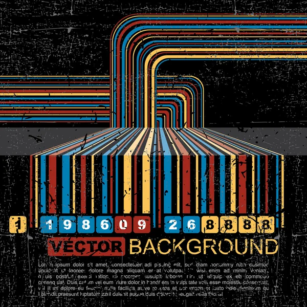 Grunge Barcode Hintergrund - Vektor — Stockvektor
