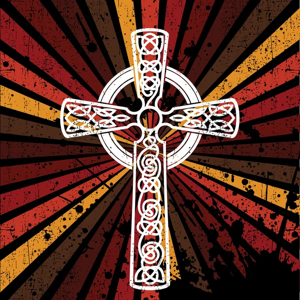 Ilustracja krzyż na kolorowe tło - wektor — Wektor stockowy