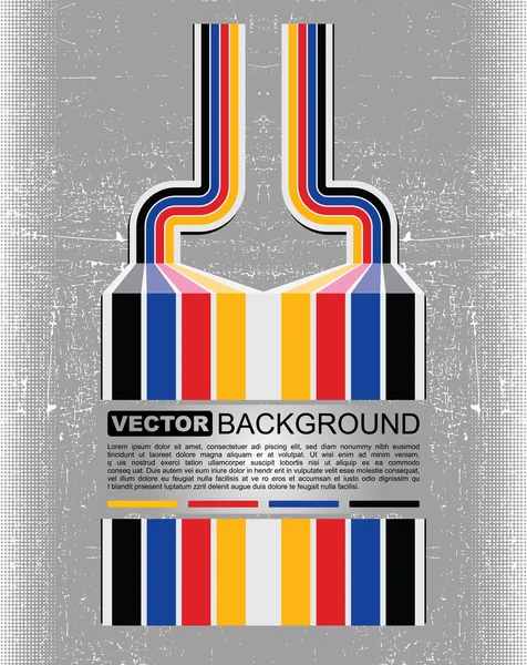 Grunge barevný čárový kód pozadí - vektor — Stockový vektor