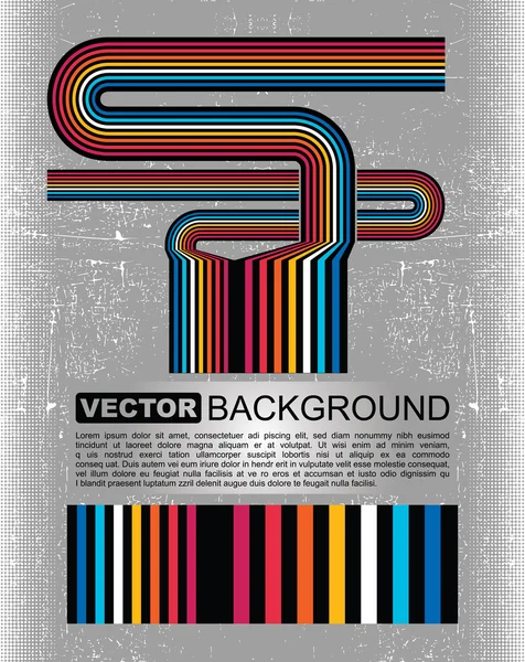 Grunge kleurrijke barcode achtergrond - vector — Stockvector