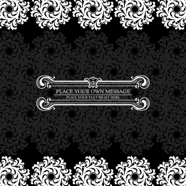 Elegance vintage invitation card place for text or message — Stock Vector