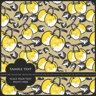 kartı ile renkli yaprakları