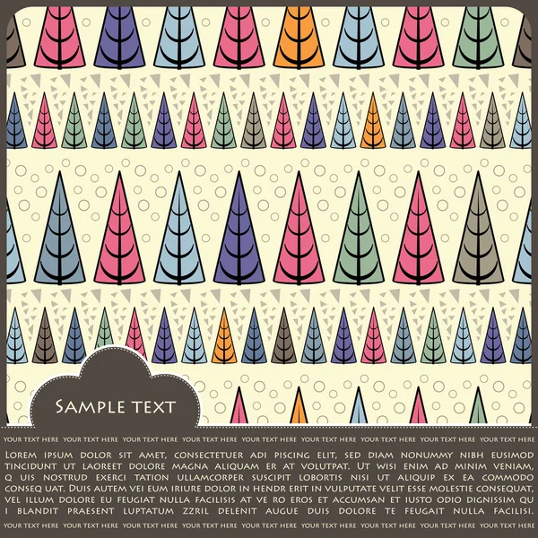 Carte avec des feuilles colorées — Image vectorielle
