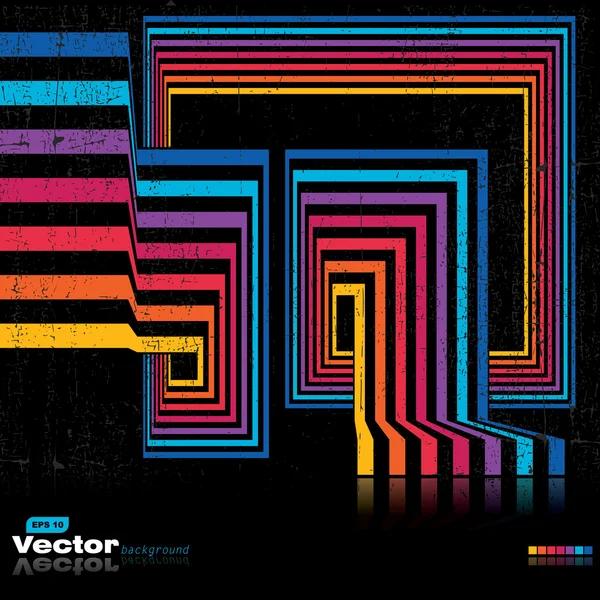 Colorful retro grunge background - vector — Stock Vector