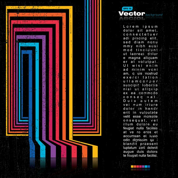 Bunter Retro Grunge Hintergrund - Vektor — Stockvektor