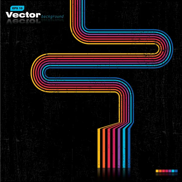 Färgglada retro grunge bakgrund - vektor — Stock vektor