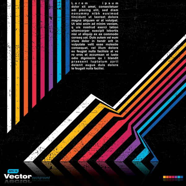 Fond grunge rétro coloré - vecteur — Image vectorielle