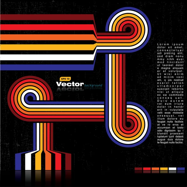 Kleurrijke retro grunge achtergrond - vector — Stockvector