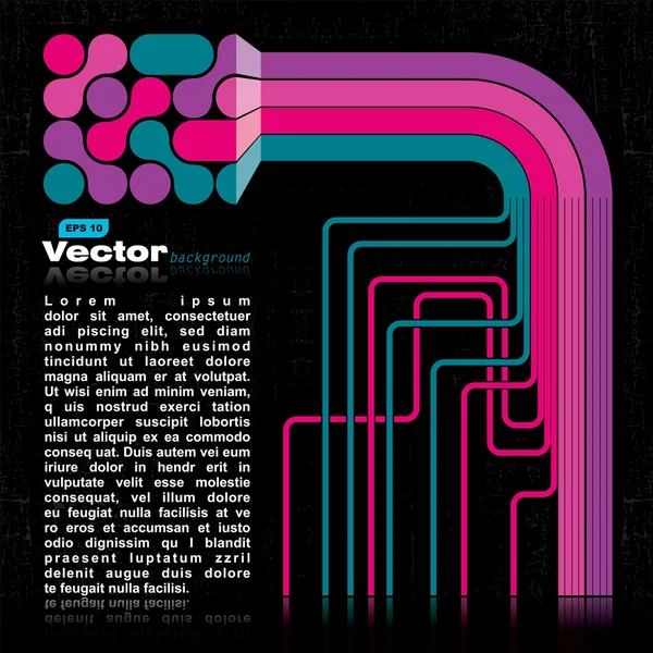 Fondo retro grunge colorido - vector — Archivo Imágenes Vectoriales
