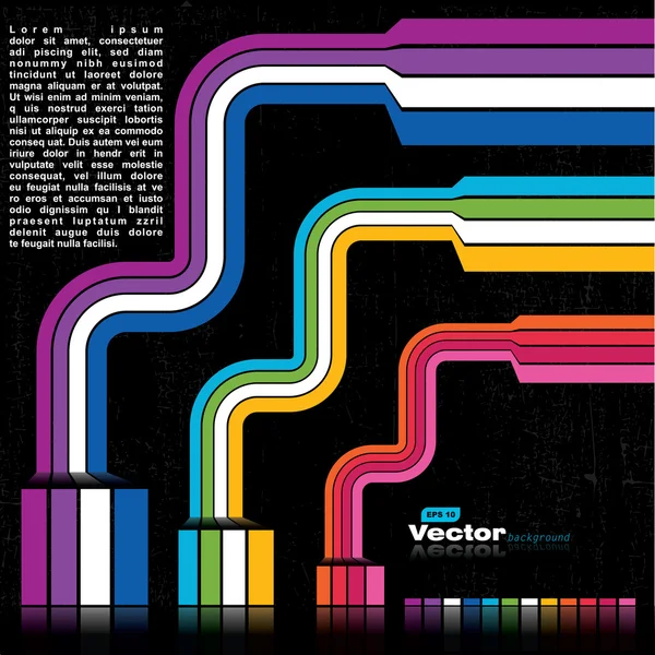 Renkli retro grunge arka plan - vektör — Stok Vektör