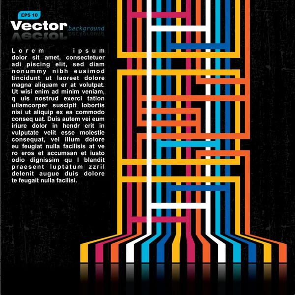 Красочный ретро гранж фон - вектор — стоковый вектор