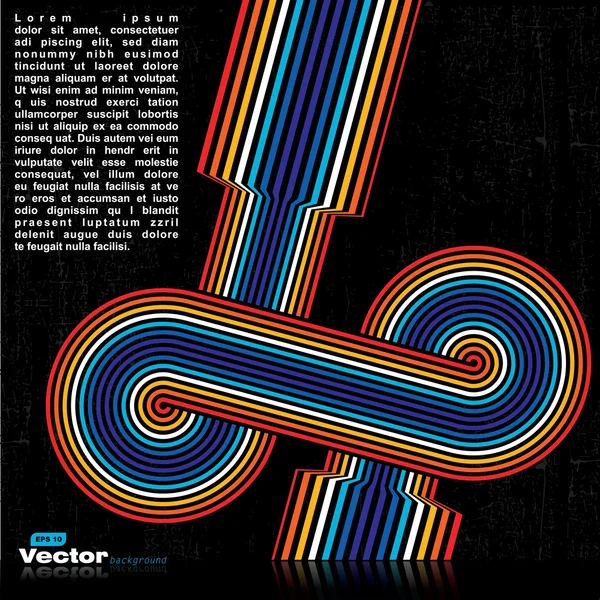 Färgglada retro grunge bakgrund - vektor — Stock vektor