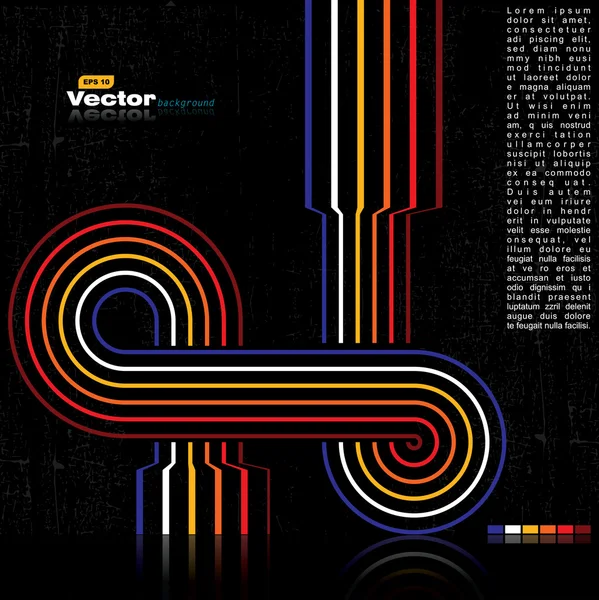 Bunter Retro Grunge Hintergrund - Vektor — Stockvektor