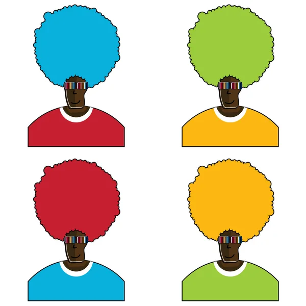 Set di uomini colorati — Vettoriale Stock