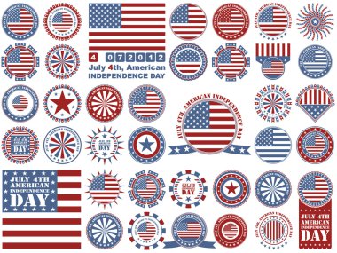 Independence Day- 4 of July - Retro grunge barcode background clipart