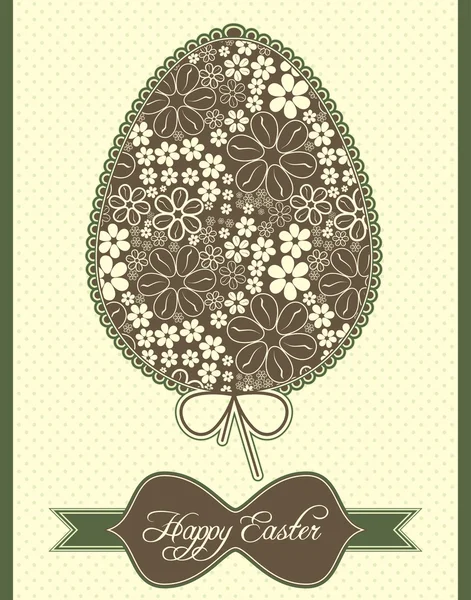 Carte postale oeufs de Pâques — Image vectorielle