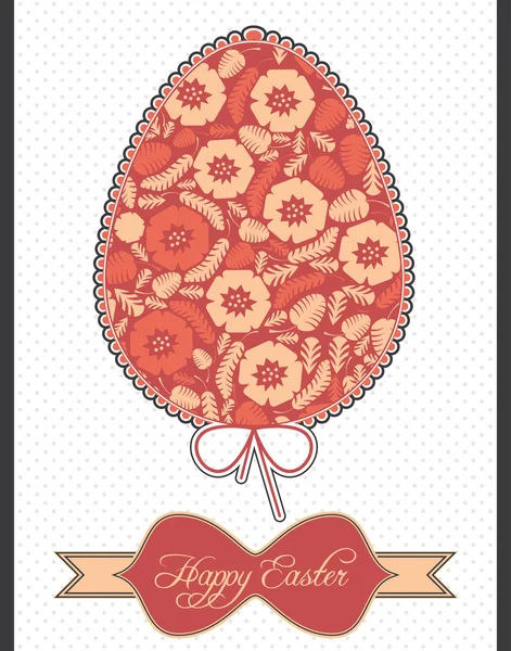 Cartão postal de ovos de Páscoa —  Vetores de Stock