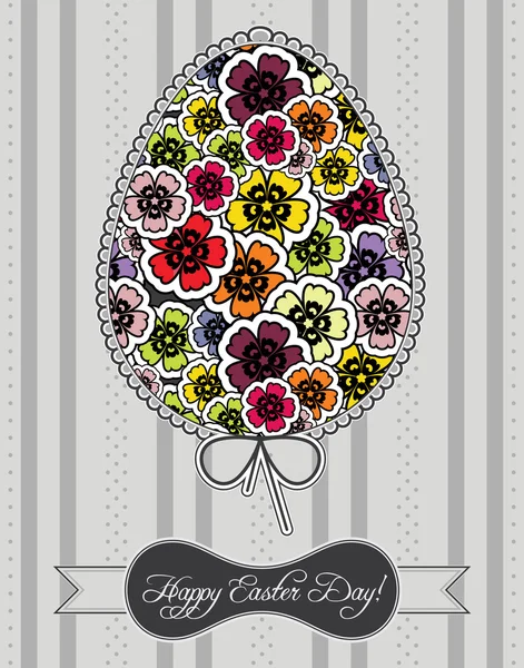 Postal de huevos de Pascua — Archivo Imágenes Vectoriales