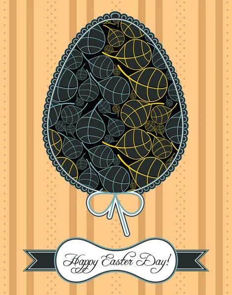 Cartolina delle uova di Pasqua — Vettoriale Stock