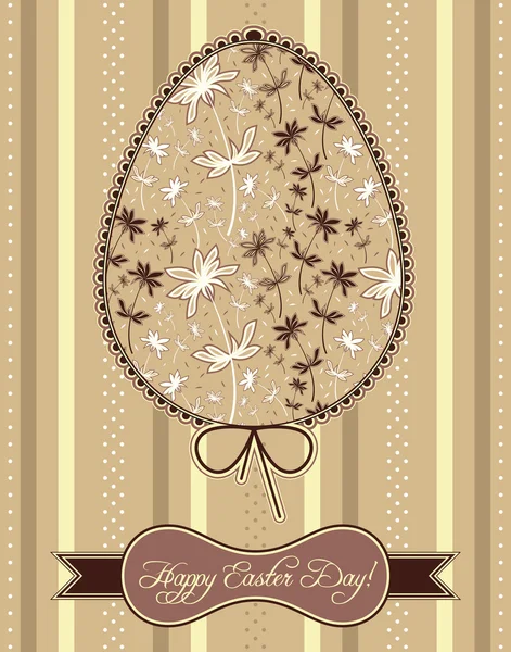 Húsvéti tojás képeslap — Stock Vector