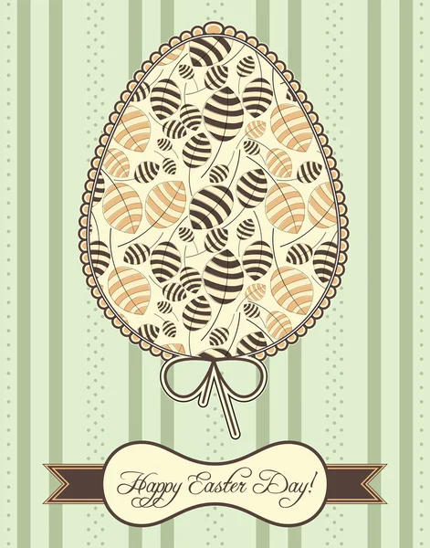 Cartão postal de ovos de Páscoa —  Vetores de Stock