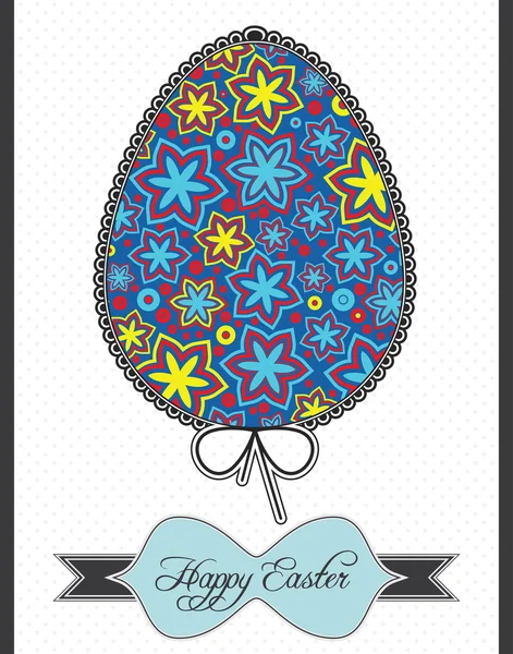 Easter eggs postcard — Stock Vector