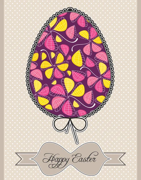 Carte postale oeufs de Pâques — Image vectorielle