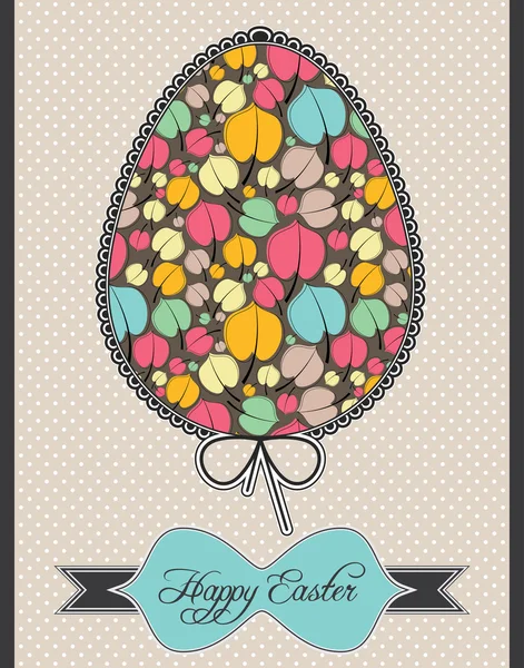 Postal de huevos de Pascua — Vector de stock