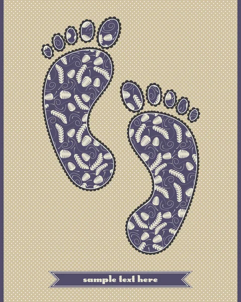 Composición floral en el pie — Archivo Imágenes Vectoriales