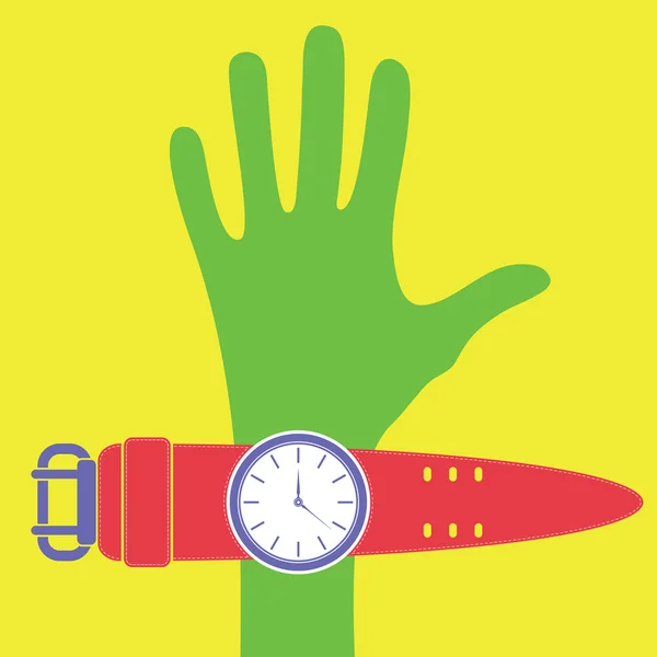 Χέρι και ρολόγια — Διανυσματικό Αρχείο