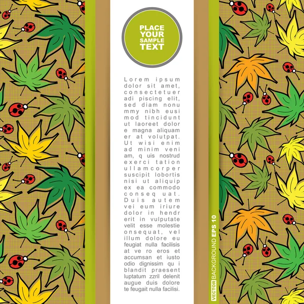 Cartão com folhas coloridas —  Vetores de Stock
