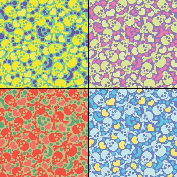 4 개의 다채로운 장식 요소-완벽 한 패턴의 집합 — 스톡 벡터