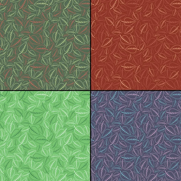 Набор из четырех красочных декоративных элементов - бесшовный узор — стоковый вектор