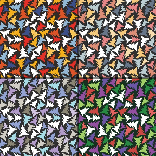 4 개의 다채로운 장식 요소-완벽 한 패턴의 집합 — 스톡 벡터