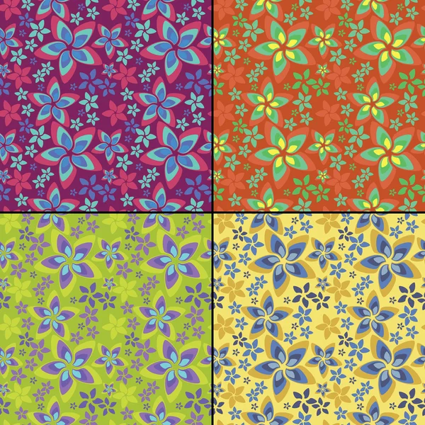Набір з чотирьох барвистих декоративних елементів безшовний візерунок — стоковий вектор