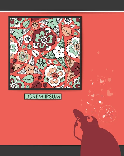 テンプレート カード ベクトル イラスト ・ ポストカード プレゼント — ストックベクタ