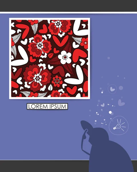 テンプレート カード ベクトル イラスト ・ ポストカード プレゼント — ストックベクタ