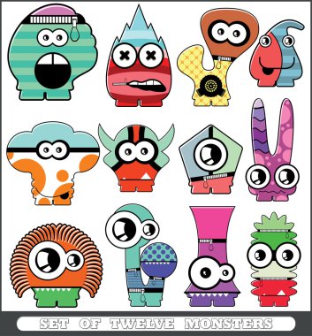 Monster seamless clipart