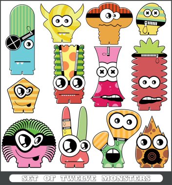 Monsters seamless clipart