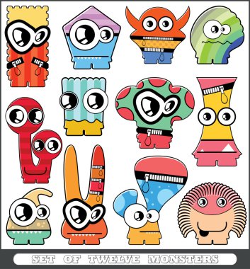 Monsters seamless clipart