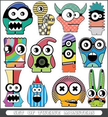 Monsters seamless clipart