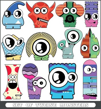 Monsters seamless clipart