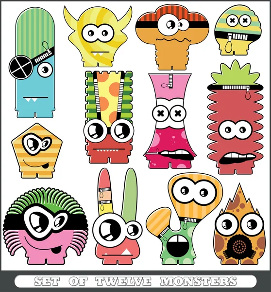 Monsters seamless — Stock Vector